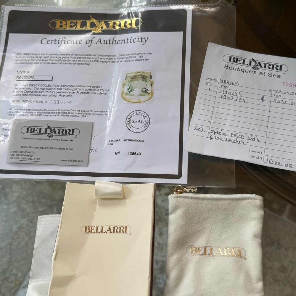 Bellarri NWT Legacy Collection.Limited Edition. Custom Design.18k /Diamond - Picture 15 of 16